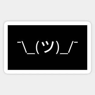 Shrug Emoticon ¯\_(ツ)_/¯ Japanese Kaomoji Magnet